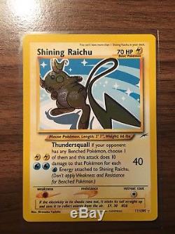Carte Pokémon Shining Raichu Rare 111/105 -neo Destiny Mint Psa 10