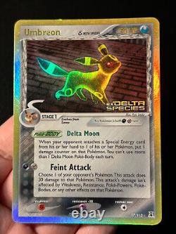 Carte Pokemon Umbreon EX Delta Species 17/113 Rare Reverse Holo Estampillé