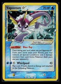 Carte Pokemon Vaporeon Gold Star EX Power Keepers 102/108 Ultra Rare