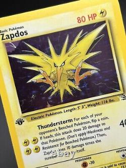 Carte Pokemon ZAPDOS WOTC 1ère édition Fossil 15/62 HOLO NM