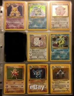 Cartes De Pokémon Complet Base Set No Charizard Vintage 101/102 Holographic Rares