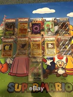 Cartes Pokemon Cartes Et Boosters Scellés Assortiment De Piles Gradées Psa Wotc Rare Star Holo