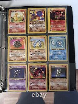 Cartes Pokémon Collection RARE Vintage lot reliure Holo WOTC Époque 1999