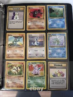 Cartes Pokémon Collection RARE Vintage lot reliure Holo WOTC Époque 1999