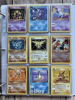 Cartes Pokemon Collection Rare Vintage classeur Holo WOTC Lot de l'ère ZAPDOS 1999