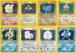 Cartes Pokemon De Base Rare Holo (blastoise, Alakazam, Charizard, Venusaur Etc.)