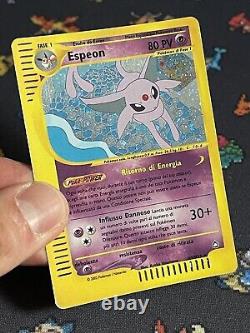 Cartes Pokémon Espeon H9/H32 Rare Holo Aquapolis ITALIEN (MP)