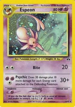 Cartes Pokémon Neo Discovery Rare Holo (espéon Umbreon Kabutops Tyranitar Etc)
