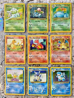 Cartes Pokémon Set Original 151 Complet Vintage / Dracaufeu, Tortank, Florizarre