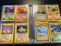 Cartes Pokémon (les Holos Rares, 1ère Édition) + Vintage Bleu Pokemon Binder