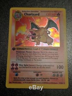 Charizard 1st Edition Ensemble De Base Shadowless 1999 Pokemon Card 4/102 Rare