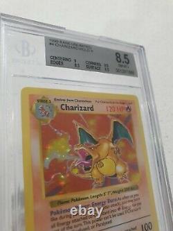 Charizard 4/102 Bgs 8.5 Shadowless Ensemble De Base Holo Rare 1999 Pokemon Card Psa Cgc