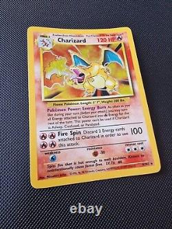 Charizard 4/102 Ensemble De Base Rare Holo Pokemon Card Wotc 1999 Nm
