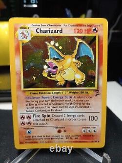 Charizard 4/130 Base Set 2 Illimité Holo Rare 2000 WOTC Carte Pokémon TCG HP