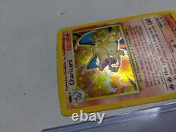 Charizard Base Set 4/102 Holo Rare Illimité Shadow Pokémon TCG Très Abîmé