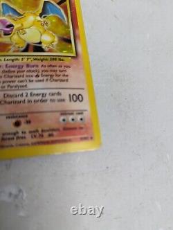 Charizard Base Set 4/102 Holo Rare Illimité Shadow Pokémon TCG Très Abîmé