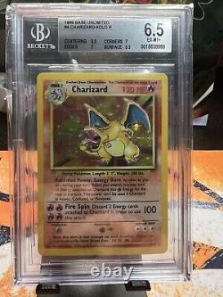 Charizard Base Set 4/102 Pokemon Card Holo Rare Beckett 6,5 Bgs