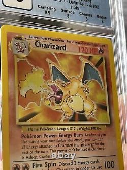 Charizard Base Set Holo 4/102 Cgc 8 Forte 1999 Pokemon Psa Mint Card Gem Rare