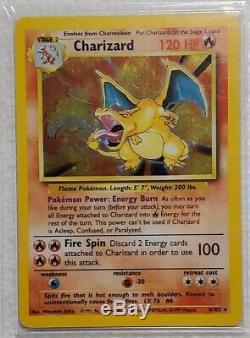 Charizard Carte Originale Pokemon Holo De Base 4/102 Psa Foil 1999 Nm De Presse
