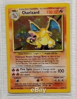 Charizard Carte Originale Pokemon Holo De Base 4/102 Psa Foil 1999 Nm De Presse