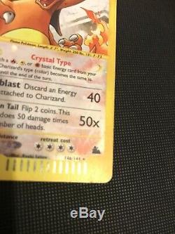 Charizard Cristal 146/144 Set Skyridge Carte Pokémon Holo Rare Foil Exl-nm
