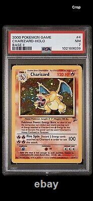 Charizard Ensemble de Base 2 PSA 7 Holo État Près Neuf WOTC Carte Pokémon 4/130