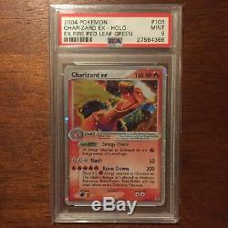 Charizard Ex Holo Rare 2004 Carte Pokémon 105/112 Feu Rouge Feuille Vert Psa 9 Mint