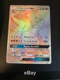 Charizard Gx Hyper Rare Burning Shadows 150/147 Rainbow Rare Nm Carte Pokémon