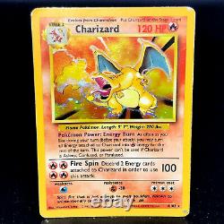 Charizard Holo Base Set 4/102 Wotc Carte Pokémon Rare Joué