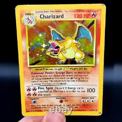 Charizard Holo Base Set 4/102 Wotc Carte Pokémon Rare Joué