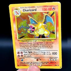 Charizard Holo Base Set 4/102 Wotc Carte Pokémon Rare Joué