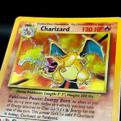 Charizard Holo Base Set 4/102 Wotc Carte Pokémon Rare Joué