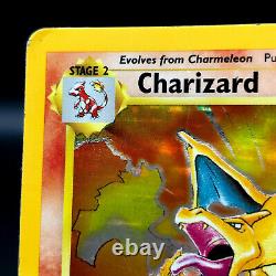 Charizard Holo Base Set 4/102 Wotc Carte Pokémon Rare Joué