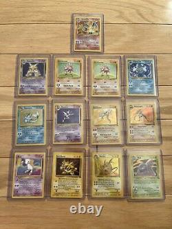 Charizard Holo Pokemon Unlimited Base + 12 Card Lot 1ère Édition Cartes Rare 1999