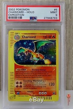 Charizard Holo Rare 2002 Carte Pokémon 6/165 Jeu Expedition Psa 9 Mint