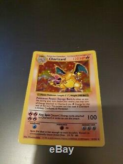 Charizard Holo Rare Carte Pokémon 4/102 Base D'origine Set Collection 1999 Foil