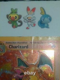 Charizard Sans Ombre 4/102 Ensemble De Base Holo Rare Pokemon Card Mp