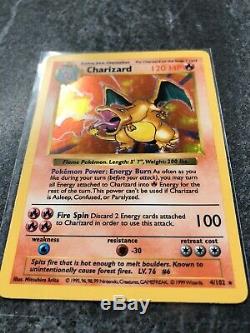 Charizard Shadowless 4/102 Carte Pokémon De Base Holo Rare Mint Wotc 1999