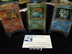 Charizard, Venusaur & Blastoise Big 3 Holo Rare Base Set Carte Pokémon Japonaise