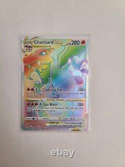 Charizard Vstar 174/172 Rainbow Rare Pokemon Card Brillant Stars Menthe