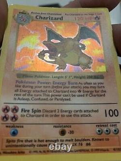 Charizard Wotc Shadowless 4/102 Rare Lp Holo Carte Pokemon