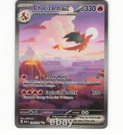 Charizard ex 199/165 Illustration spéciale Rare Écarlate & Violet 151 Pokémon NM