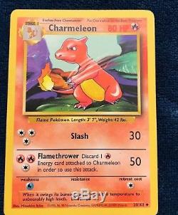 Charmeleon Rare Carte Pokemon 24/102 Base Ensemble Original Nouveau