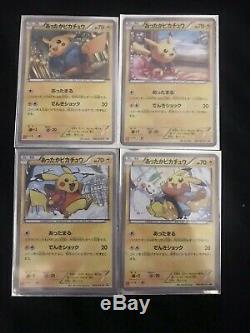 Chaud Pikachu Carte Pokemon Uniqlo Xy-p Promo Japonaise Complète 094-097 Rare M-nm