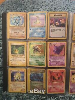 Collection De Cartes Vintage Pokémon: Beaucoup De Cartes Rares + Holo, Dossier De Plus De 100 Bases Wotc