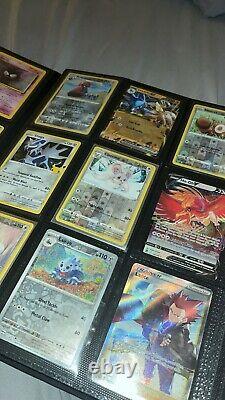 Collection de classeurs de cartes Pokémon, bonne qualité, avec des cartes rares de différents ensembles