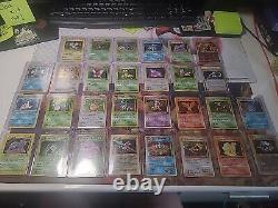 Collection rare de cartes Pokemon Vintage Lot de Wizards Of The Coast HOLOS 29x DMGd