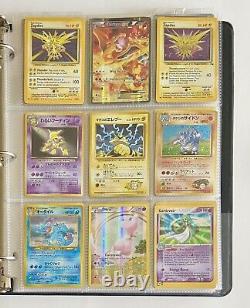 Collection rare de cartes Pokémon Vtg Lot de 180 cartes avec Holos / Rev Holos & Binder