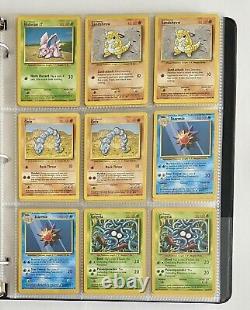 Collection rare de cartes Pokémon Vtg Lot de 180 cartes avec Holos / Rev Holos & Binder