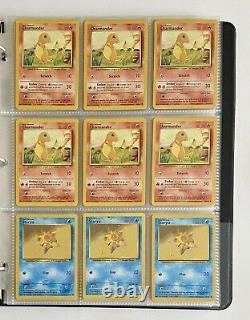 Collection rare de cartes Pokémon Vtg Lot de 180 cartes avec Holos / Rev Holos & Binder